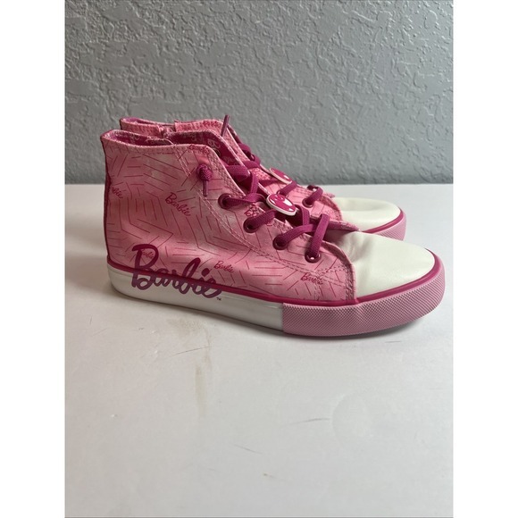 Ground‎ Up Barbie High Top Canvas Shoes Girls Big Kids Size 5 Rare - Picture 1 of 10